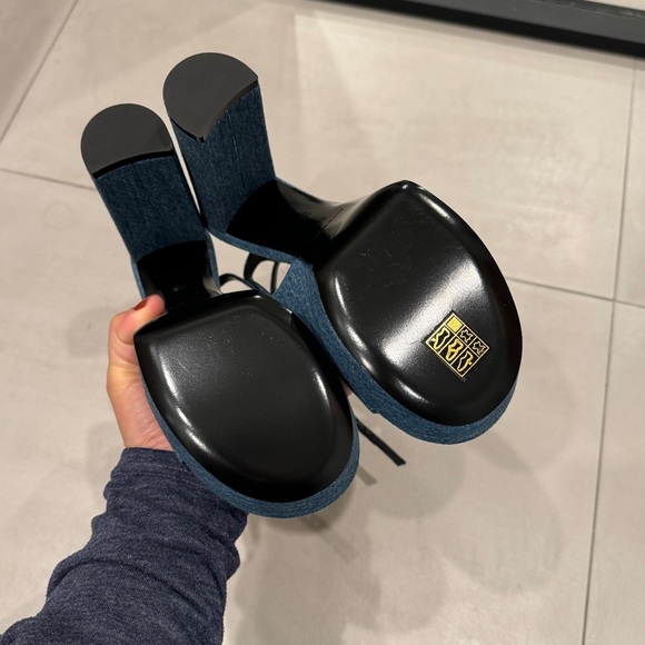 BNIB Givenchy Voyou Platform Denim Sandals - 39 - Picture 9 of 13